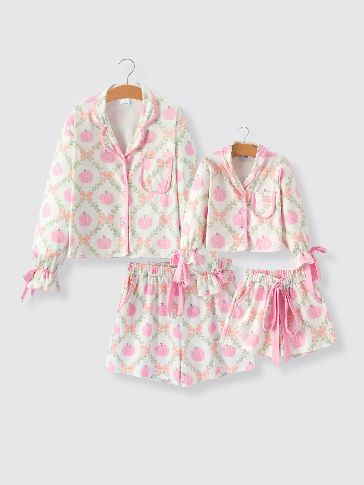 Rylee Faith Designs - Mommy and Me Fall Thanksgiving Pumpkin Pajama - alternate view 2