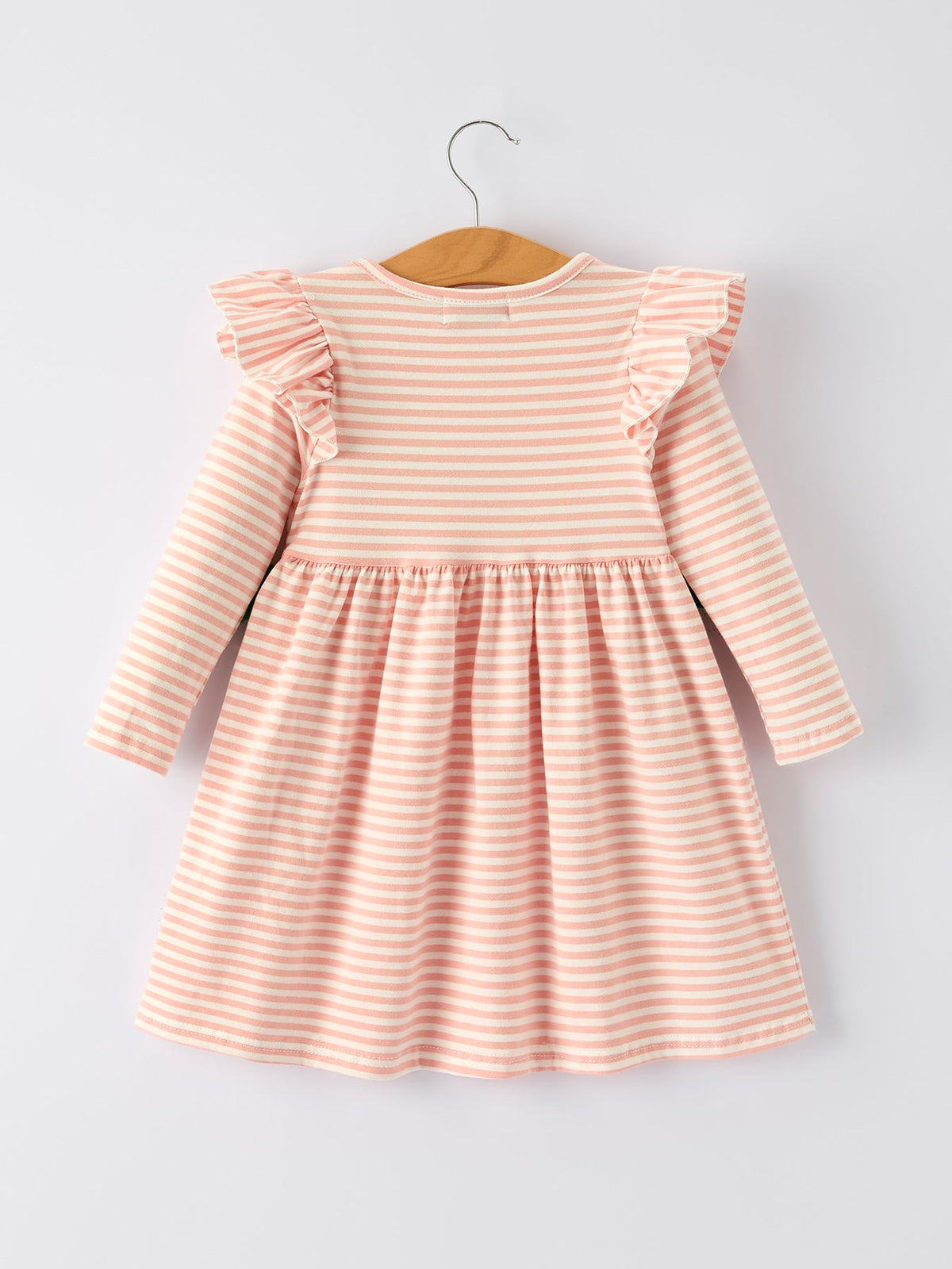 Rylee Faith Designs - Christmas Tree Smocked Embroidery Stripe Baby Girls Dress - alternate view 7