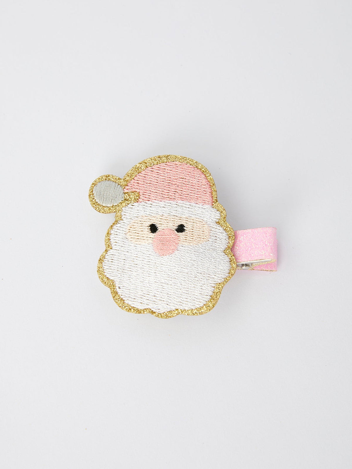 Rylee Faith Designs - Christmas Pink Santa Girls 2-inch Hair Clip– Pink Girls' Hair Accessory - alternate view 2