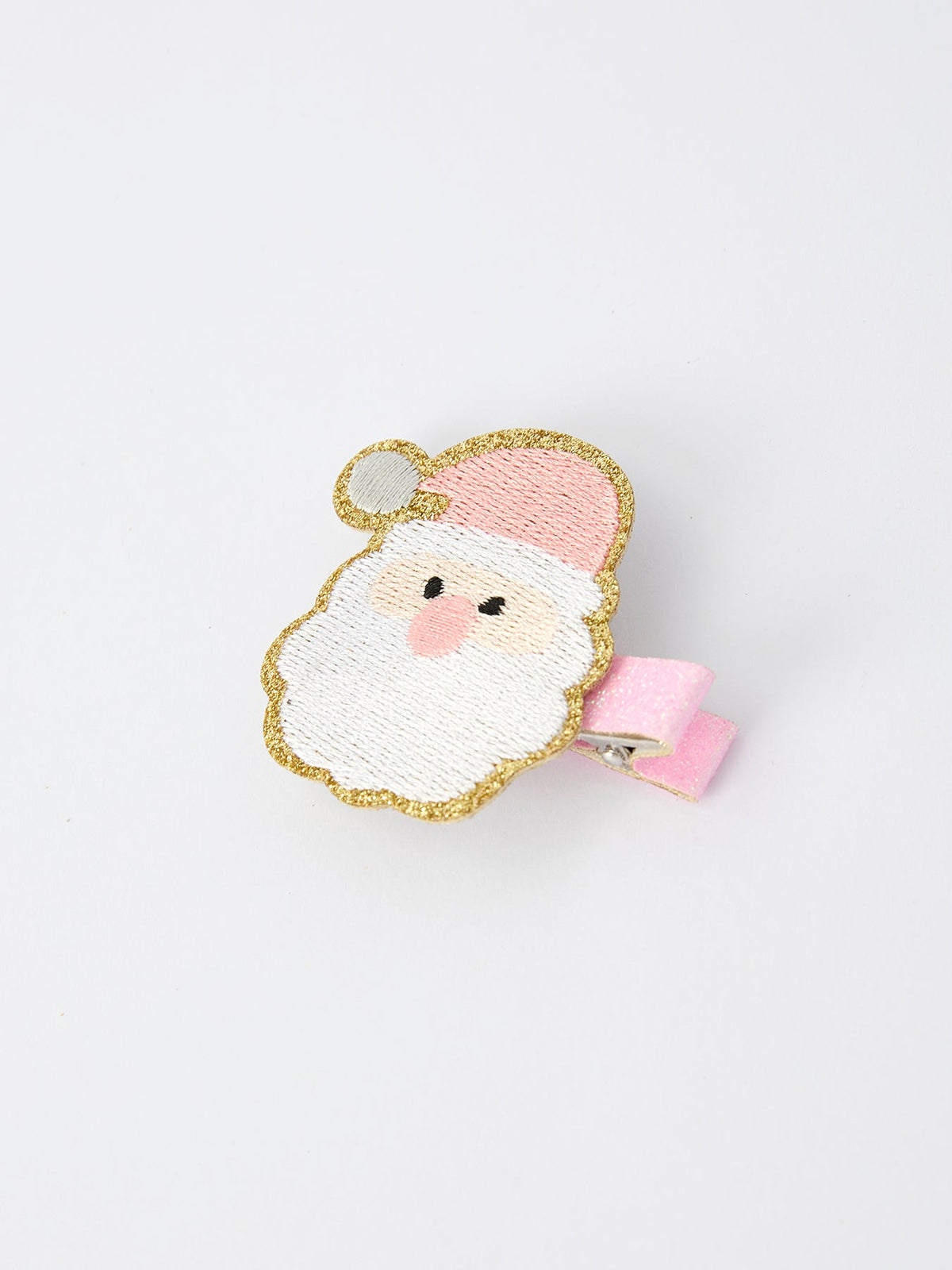 Rylee Faith Designs - Christmas Pink Santa Girls 2-inch Hair Clip– Pink Girls' Hair Accessory - alternate view 3