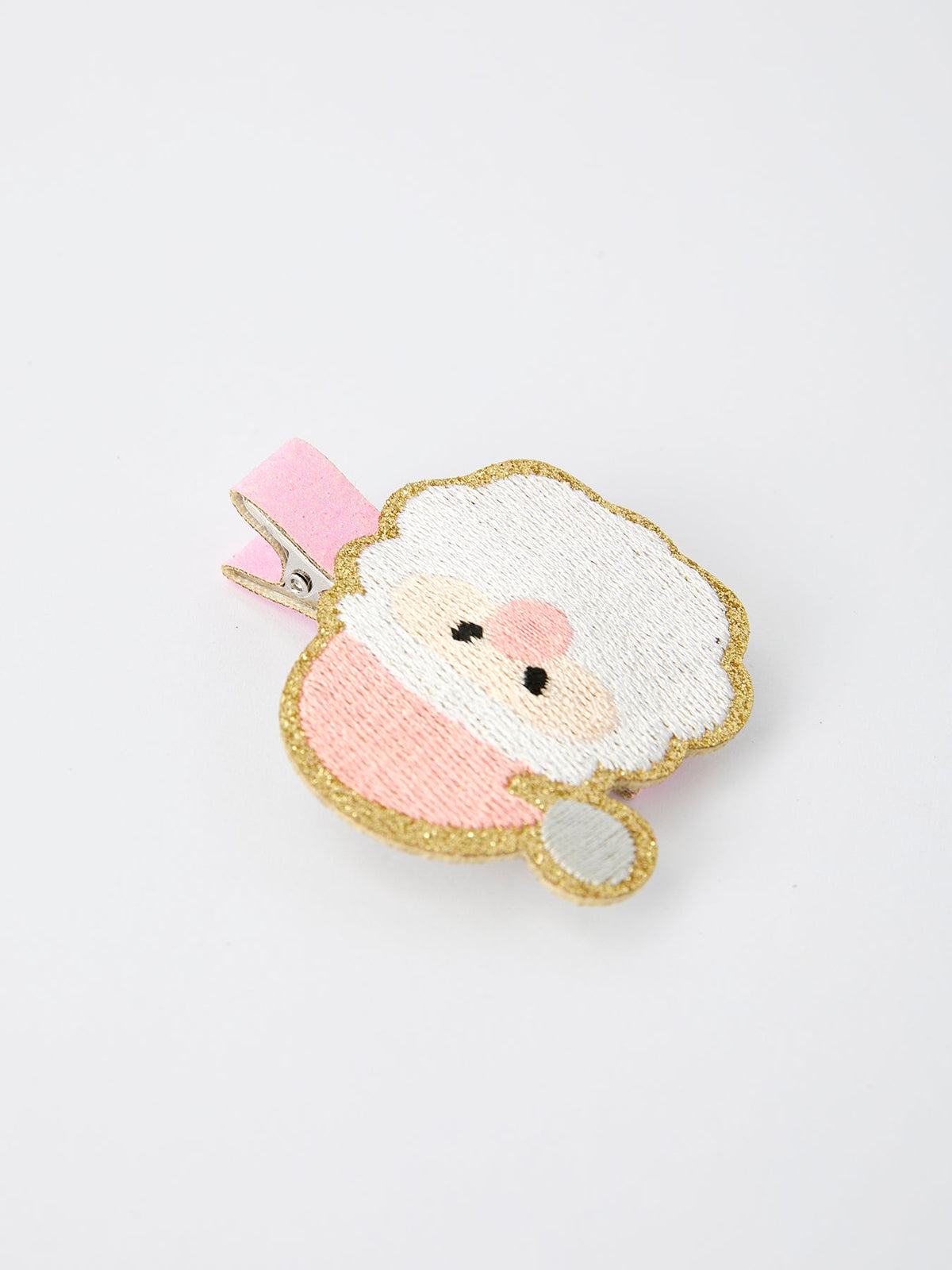 Rylee Faith Designs - Christmas Pink Santa Girls 2-inch Hair Clip– Pink Girls' Hair Accessory - alternate view 6