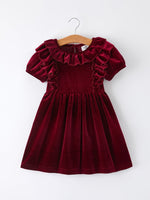 Rylee Faith Designs - Autumn Velvet Girls Dress-Multiple colors available - alternate view 3