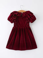 Rylee Faith Designs - Autumn Velvet Girls Dress-Multiple colors available - alternate view 8