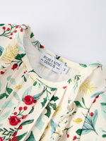 Rylee Faith Designs - Toddler Girls Christmas Dress – Holiday Floral Print Outfit with Pockets - alternate view 3