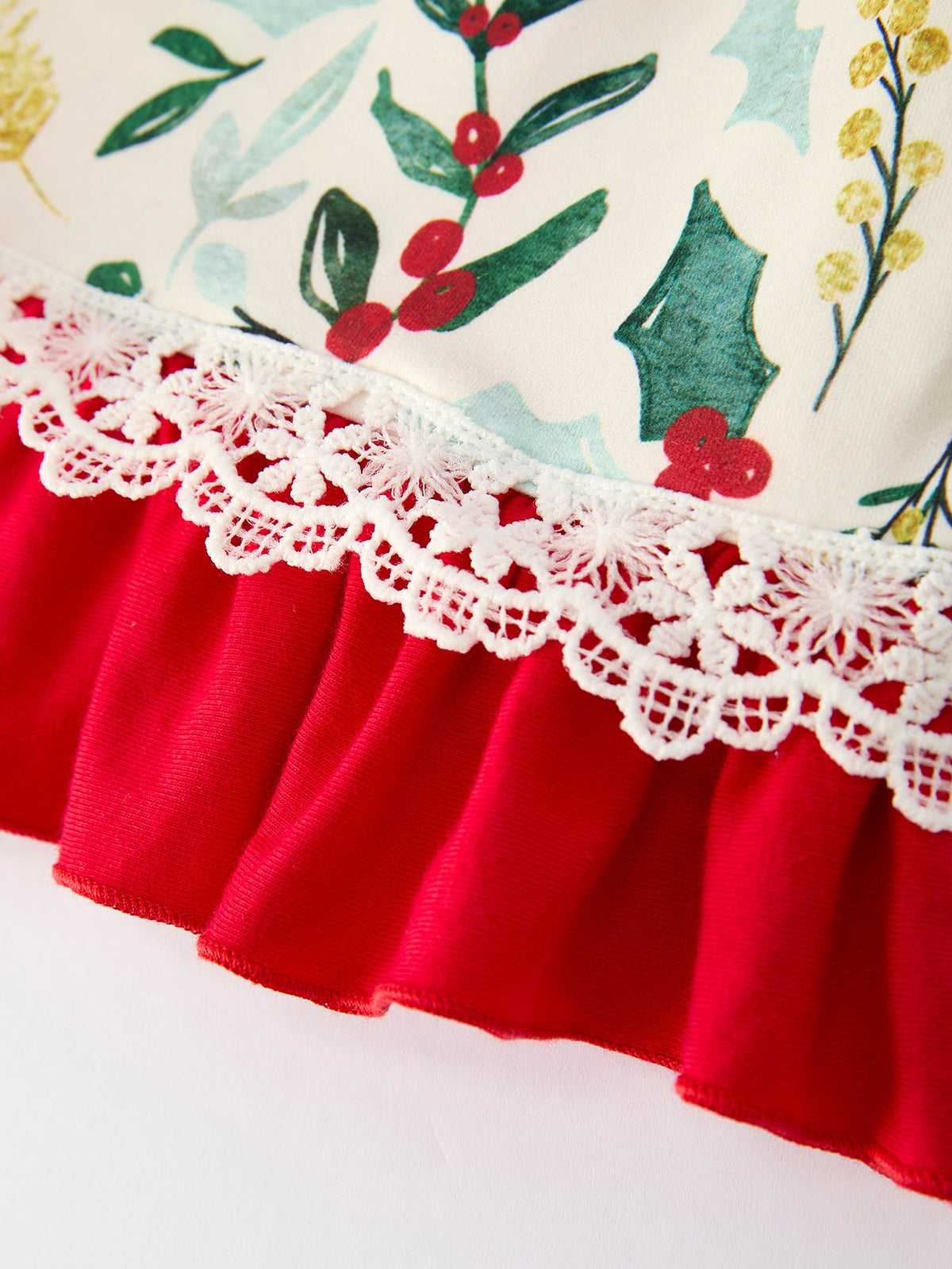 Rylee Faith Designs - Toddler Girls Christmas Dress – Holiday Floral Print Outfit with Pockets - alternate view 5