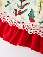 Rylee Faith Designs - Toddler Girls Christmas Dress – Holiday Floral Print Outfit with Pockets - alternate view 5