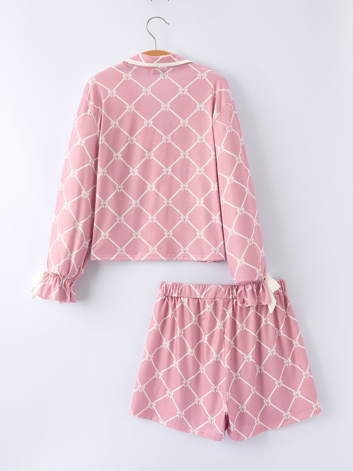 Rylee Faith Designs - Mommy & me Autumn Check Bow Girls Lapel Pajamas - alternate view 13