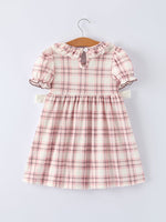 Rylee Faith Designs - Western Horse Embroidered Smocked Plaid Girls Dress - alternate view 7