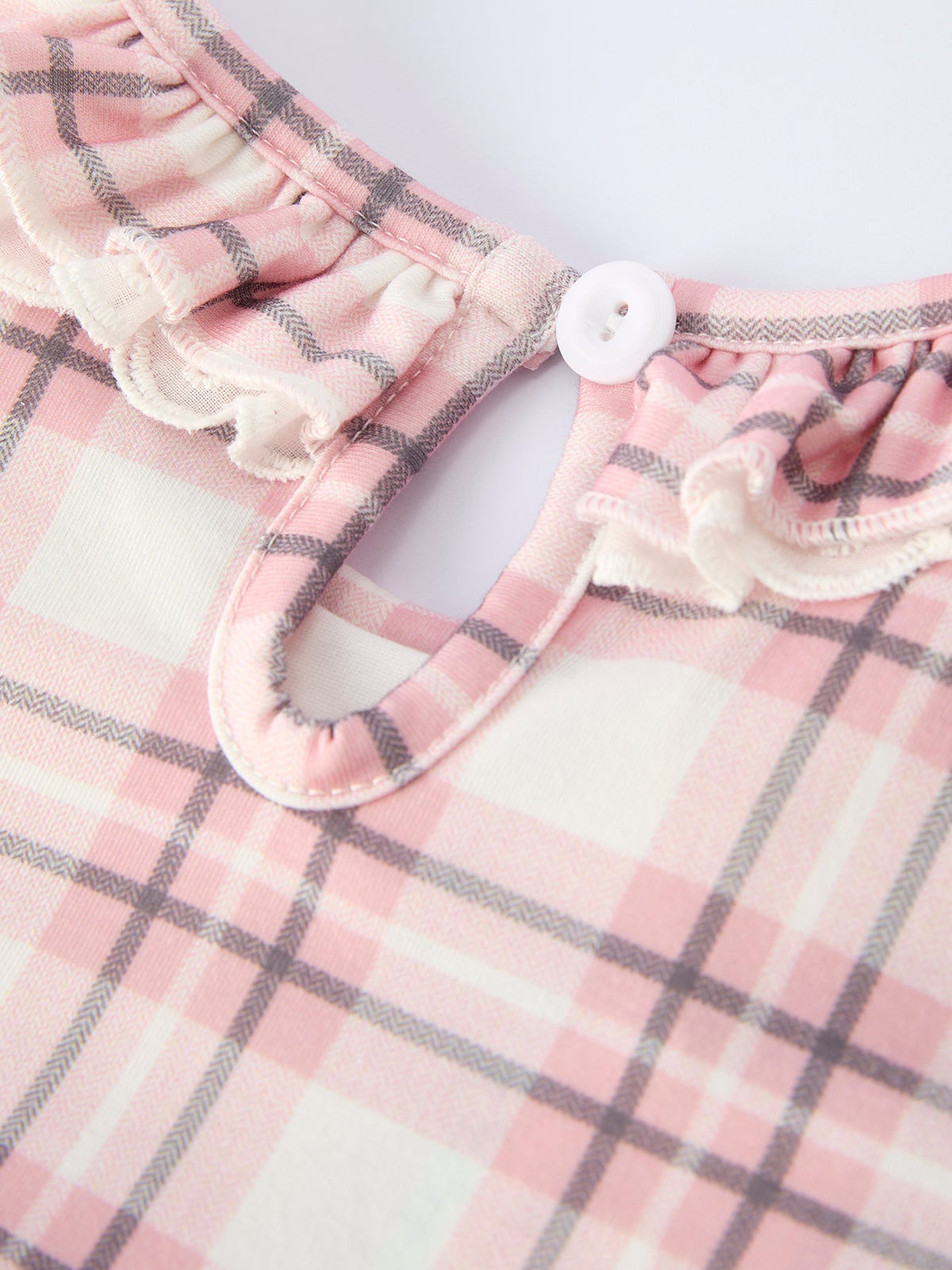 Rylee Faith Designs - Western Horse Embroidered Smocked Plaid Girls Dress - alternate view 10