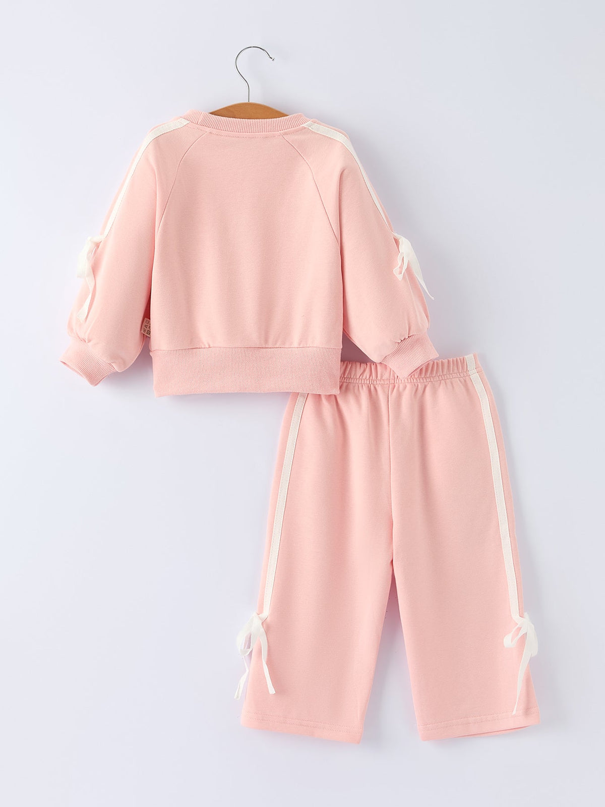 Rylee Faith Designs - Girls Bow Trim Sweatshirt and Pants Set - alternate view 9