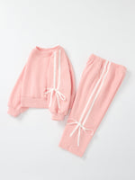 Rylee Faith Designs - Girls Bow Trim Sweatshirt and Pants Set - alternate view 7