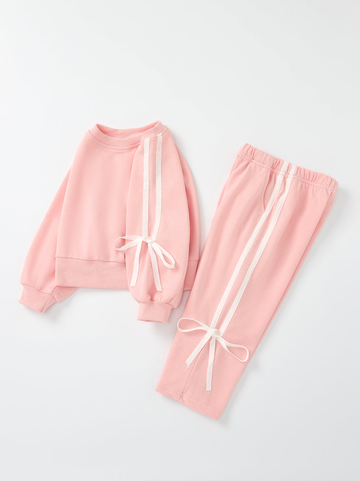 Rylee Faith Designs - Girls Bow Trim Sweatshirt and Pants Set - alternate view 7