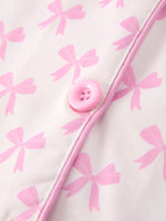 Rylee Faith Designs - Mommy & Me Pink Bow Print Ruffle Pajama Set - alternate view 7