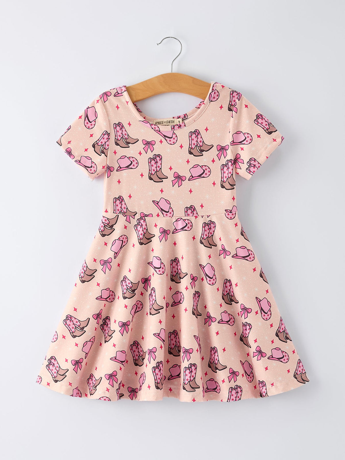 Rylee Faith Designs - Western Print Girl Short Sleeve Dress