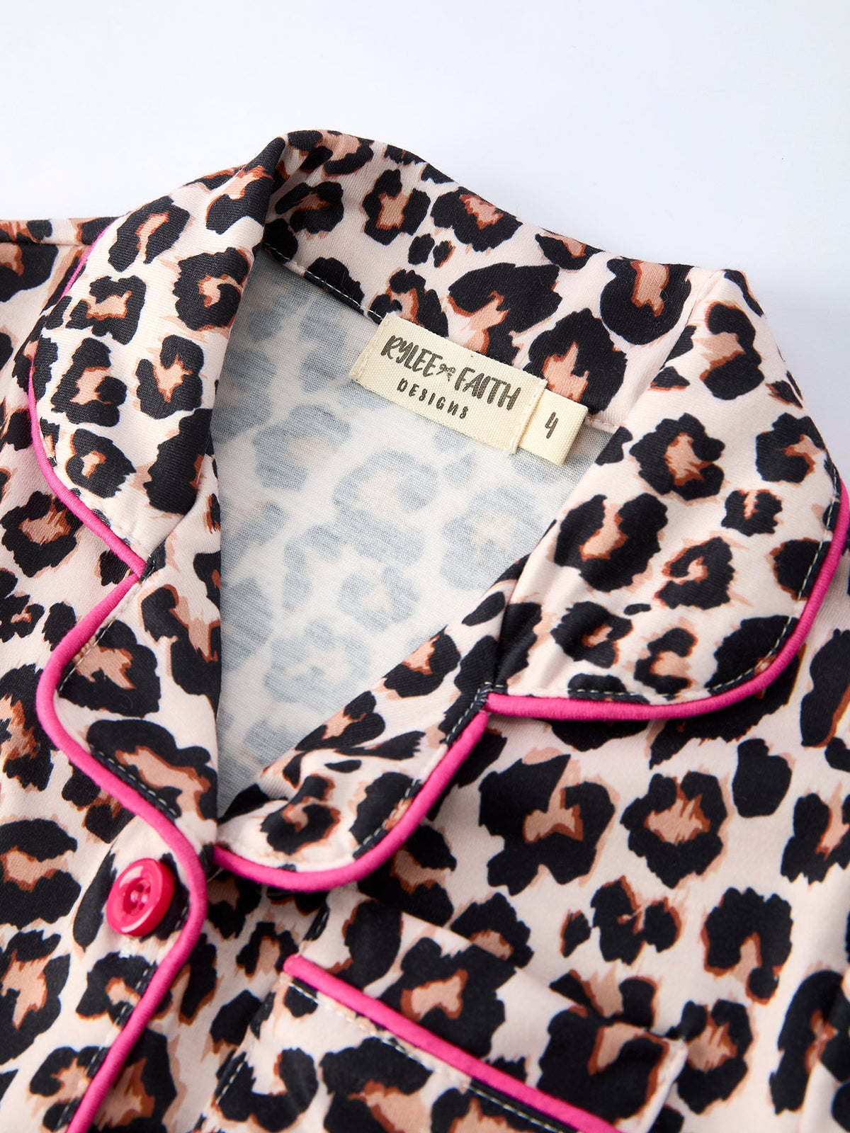 Rylee Faith Designs - Mommy & Me Leopard Print Ruffle Pajama Set - alternate view 6
