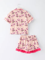 Rylee Faith Designs - Mommy & Me Western Print Ruffle Pajama Set - alternate view 4