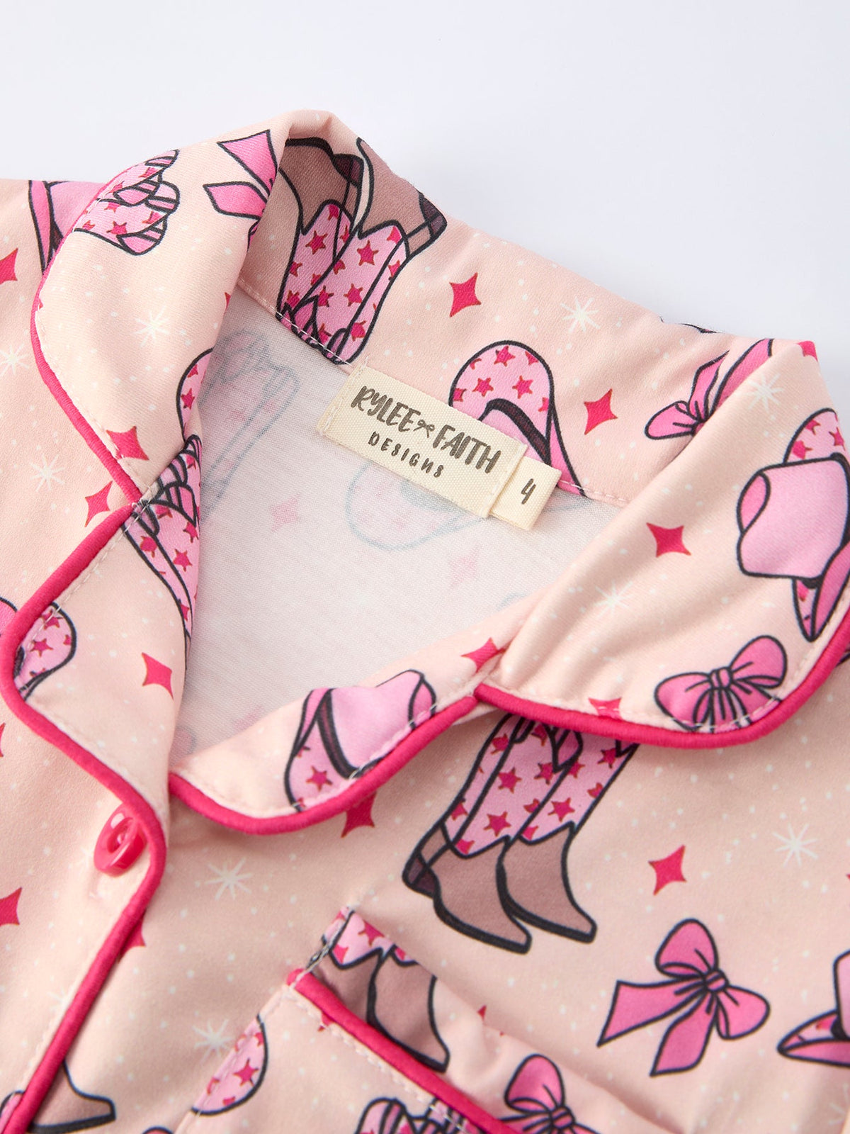 Rylee Faith Designs - Mommy & Me Western Print Ruffle Pajama Set - alternate view 5