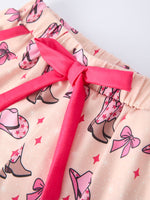 Rylee Faith Designs - Mommy & Me Western Print Ruffle Pajama Set - alternate view 7