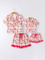 Rylee Faith Designs - Mommy & Me Western Print Ruffle Pajama Set - alternate view 2