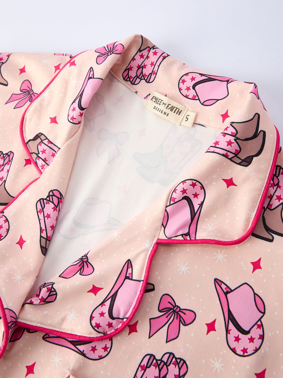 Rylee Faith Designs - Mommy & Me Western Print Ruffle Pajama Set - alternate view 9