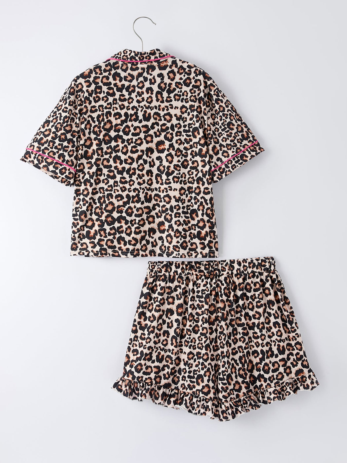 Rylee Faith Designs - Mommy & Me Leopard Print Ruffle Pajama Set - alternate view 9
