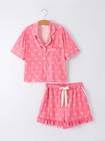 Rylee Faith Designs - Mommy & Me Bow Print Ruffle Pajama Set - alternate view 7