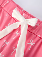 Rylee Faith Designs - Mommy & Me Bow Print Ruffle Pajama Set - alternate view 10