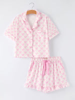 Rylee Faith Designs - Mommy & Me Pink Bow Print Ruffle Pajama Set - alternate view 8