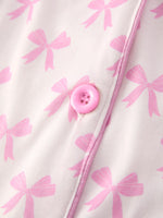 Rylee Faith Designs - Mommy & Me Pink Bow Print Ruffle Pajama Set - alternate view 11