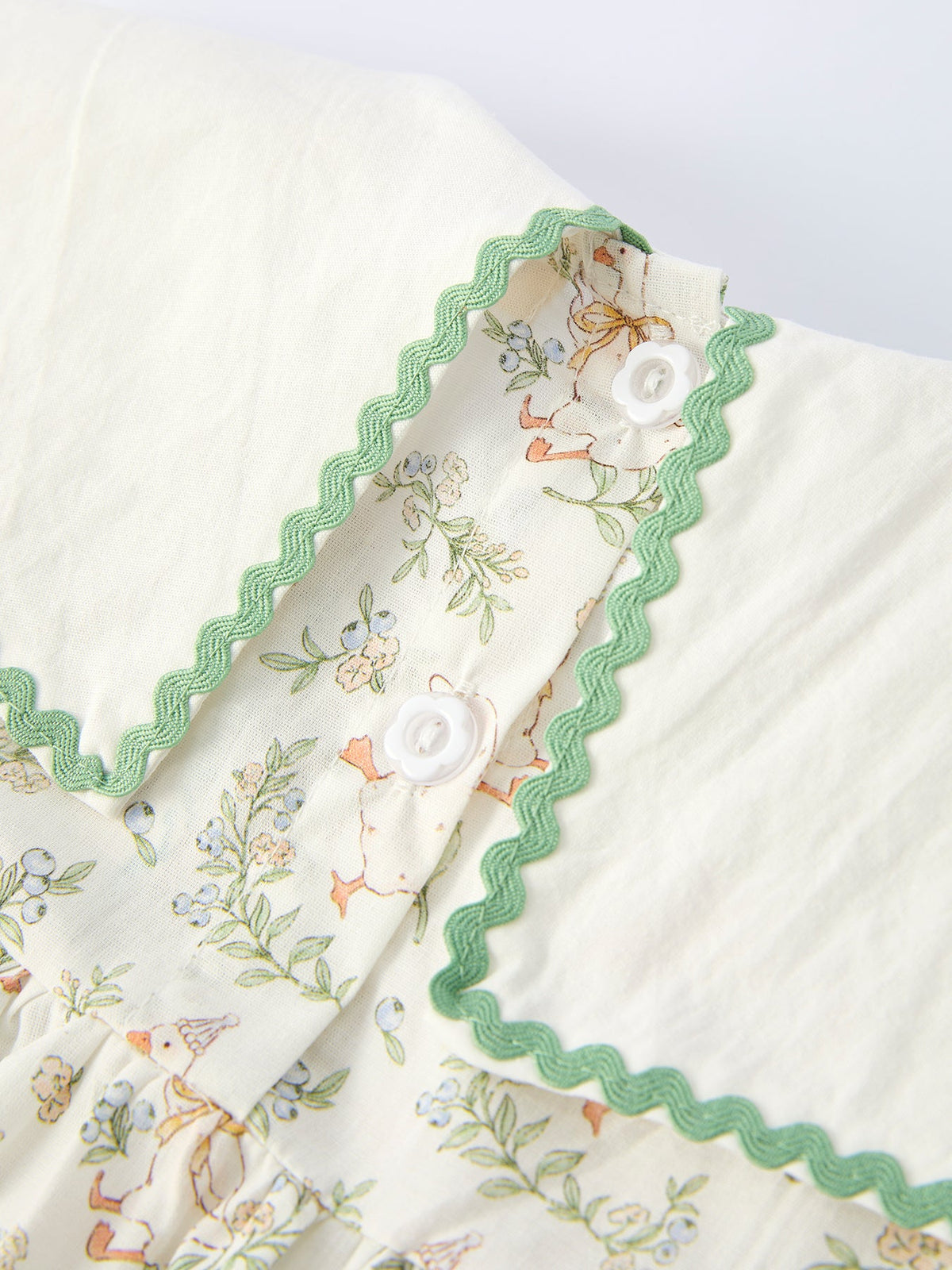 Rylee Faith Designs - Vintage Floral Duck Embroidery Spring Girl Dress - alternate view 4