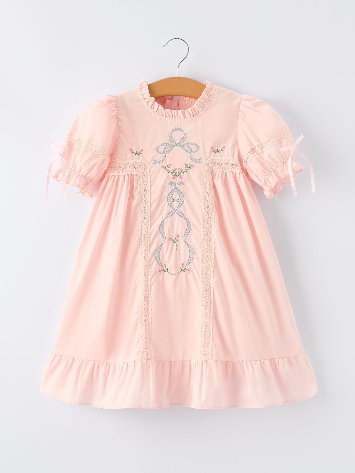 Rylee Faith Designs - Embroidered Lace Girls' Short-sleeved Dress - alternate view 2