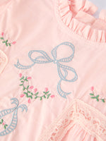 Rylee Faith Designs - Embroidered Lace Girls' Short-sleeved Dress - alternate view 4