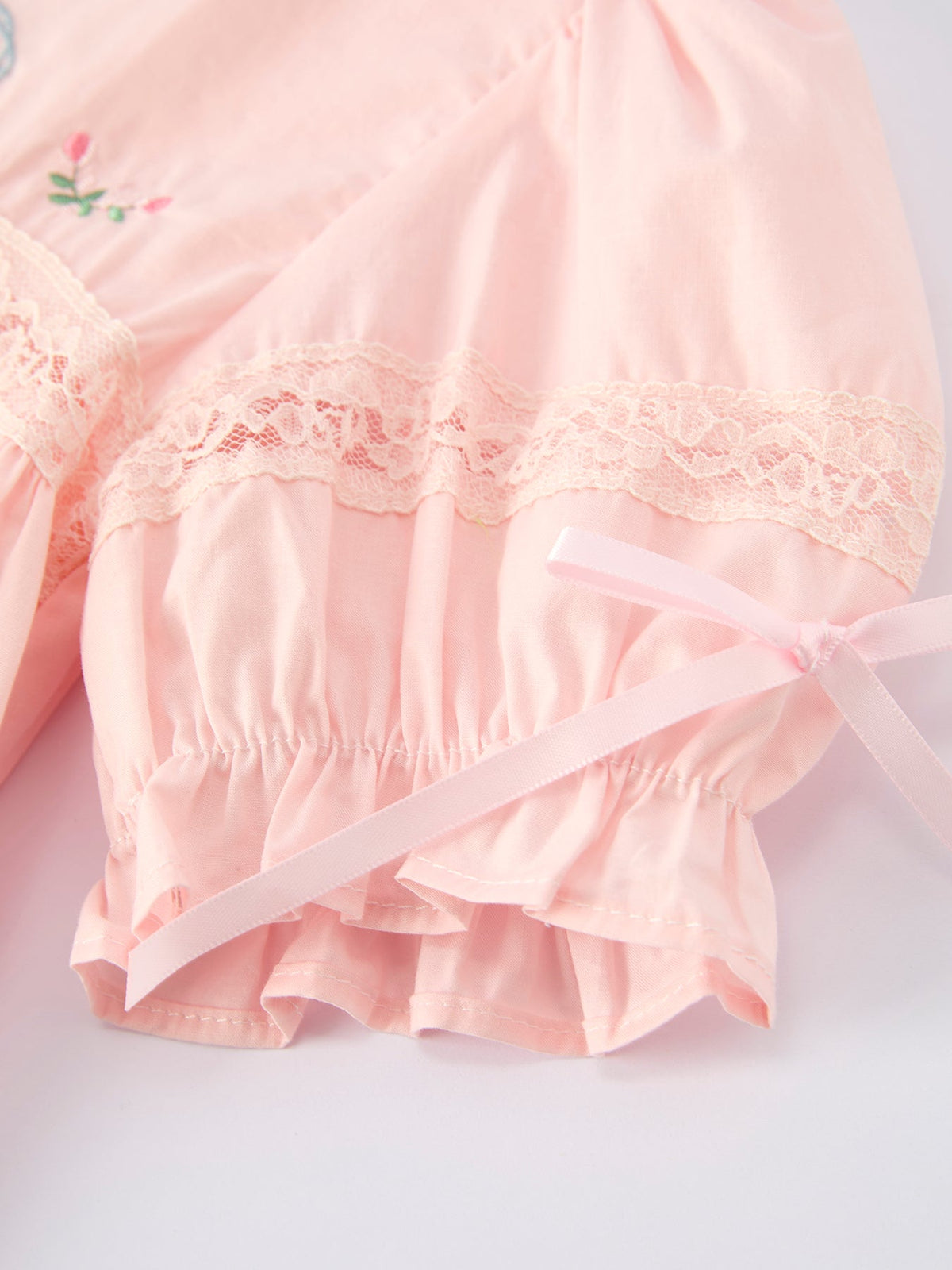Rylee Faith Designs - Embroidered Lace Girls' Short-sleeved Dress - alternate view 5