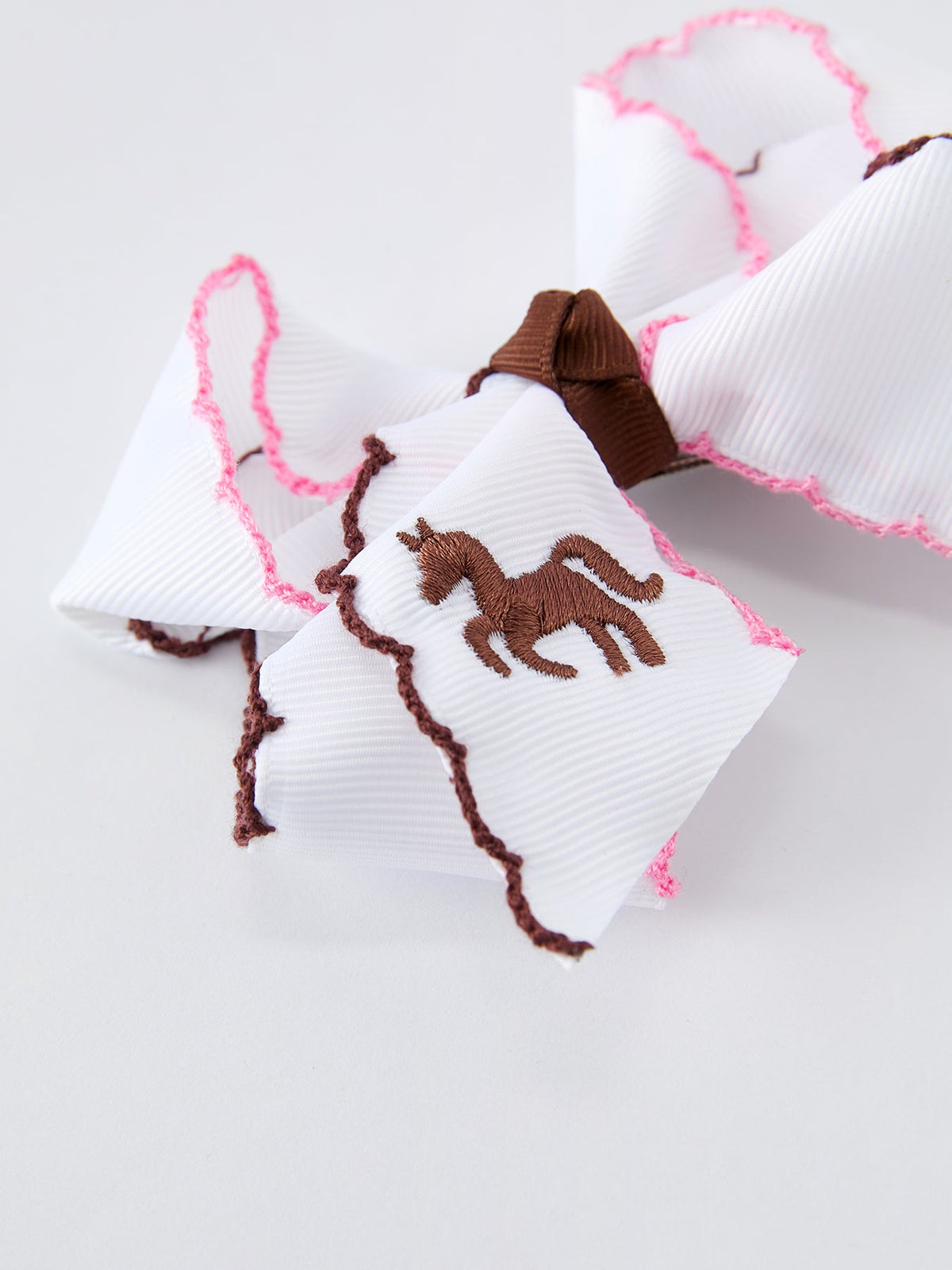 Rylee Faith Designs - Western Horse Embroidery Ruffle Edge Girls Hairpin 4/6.25 Inches - alternate view 7