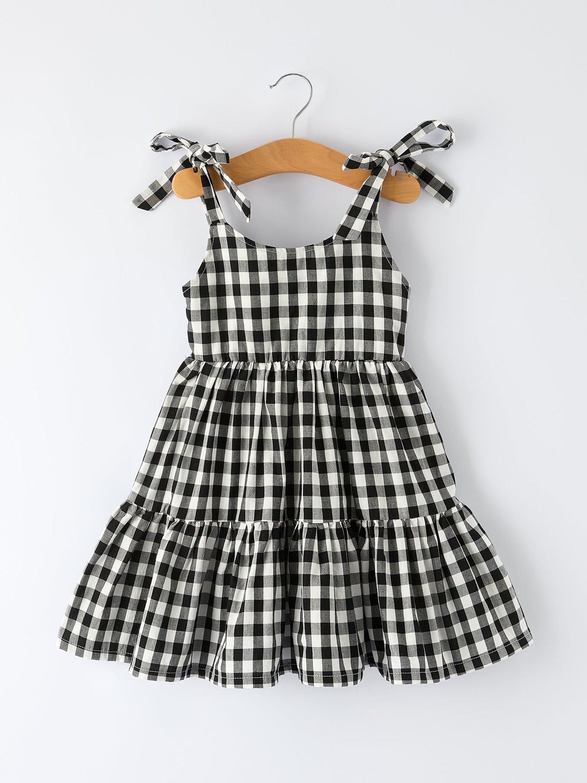 Rylee Faith Designs - Mommy & Me Plaid Girl Smocked Ruffle Dress - alternate view 4