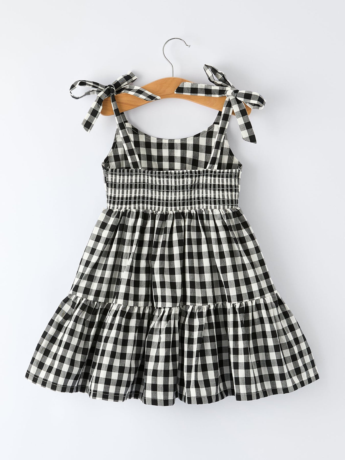 Rylee Faith Designs - Mommy & Me Plaid Girl Smocked Ruffle Dress - alternate view 5