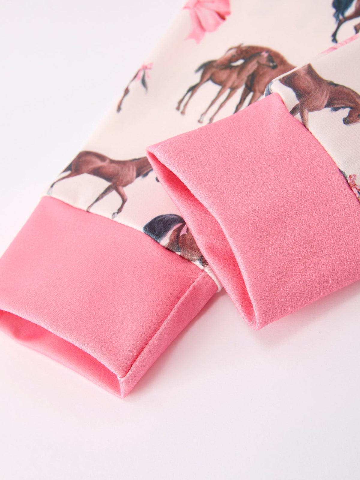 Rylee Faith Designs - Girls Western Horse Bow Pajamas Set Print - alternate view 9