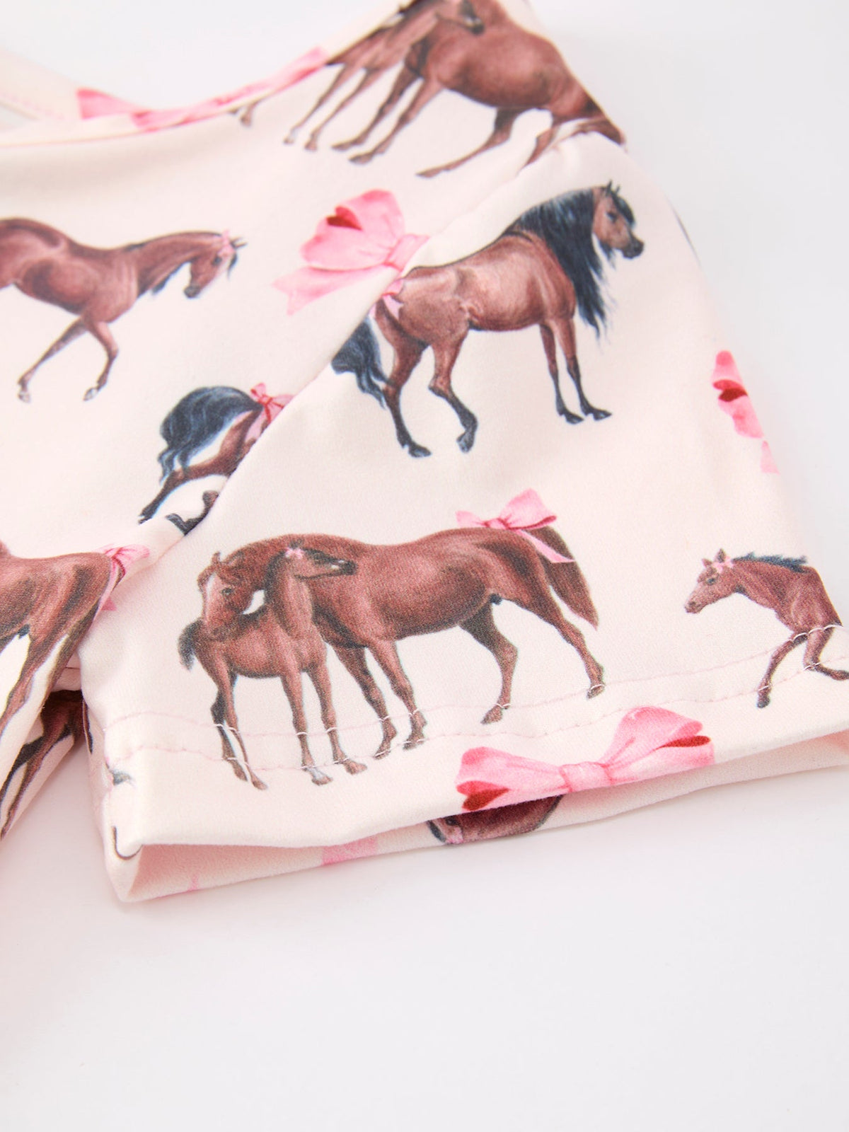Rylee Faith Designs - Girls Western Horse Print Twirl Dress Short Sleeve - alternate view 9