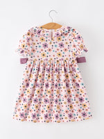 Rylee Faith Designs - Halloween Thanksgiving Pumpkin Floral Bow Girls Dress - alternate view 2