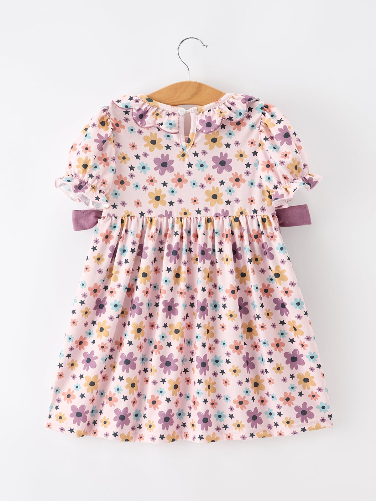 Rylee Faith Designs - Halloween Thanksgiving Pumpkin Floral Bow Girls Dress - alternate view 2