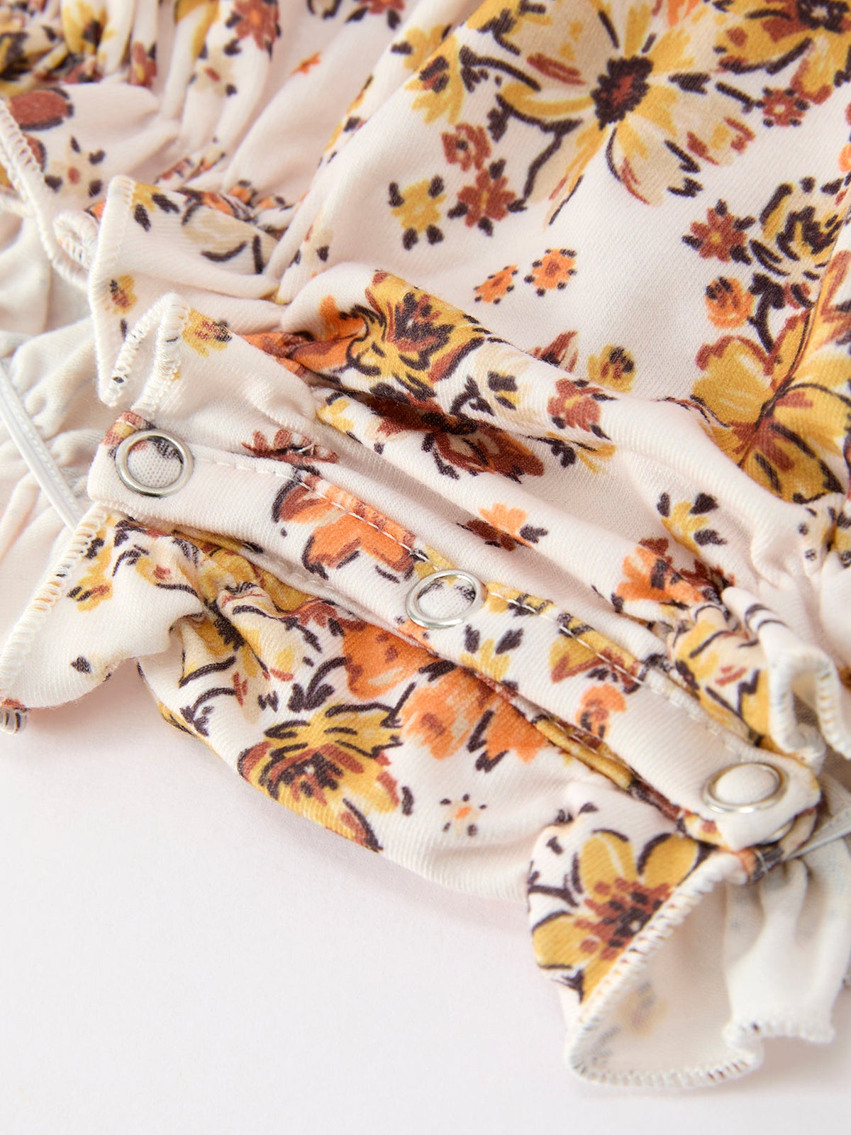Rylee Faith Designs - Fall Orange Floral Baby Bubble Petals Collar - alternate view 3