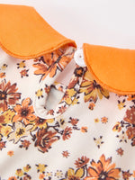 Rylee Faith Designs - Fall Orange Floral Baby Bubble Petals Collar - alternate view 4