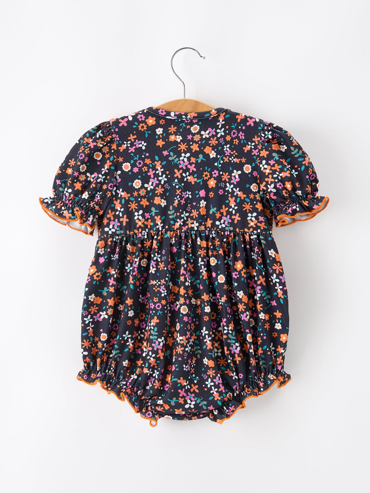 Rylee Faith Designs - Fall Orange Floral Baby Bubble - alternate view 2