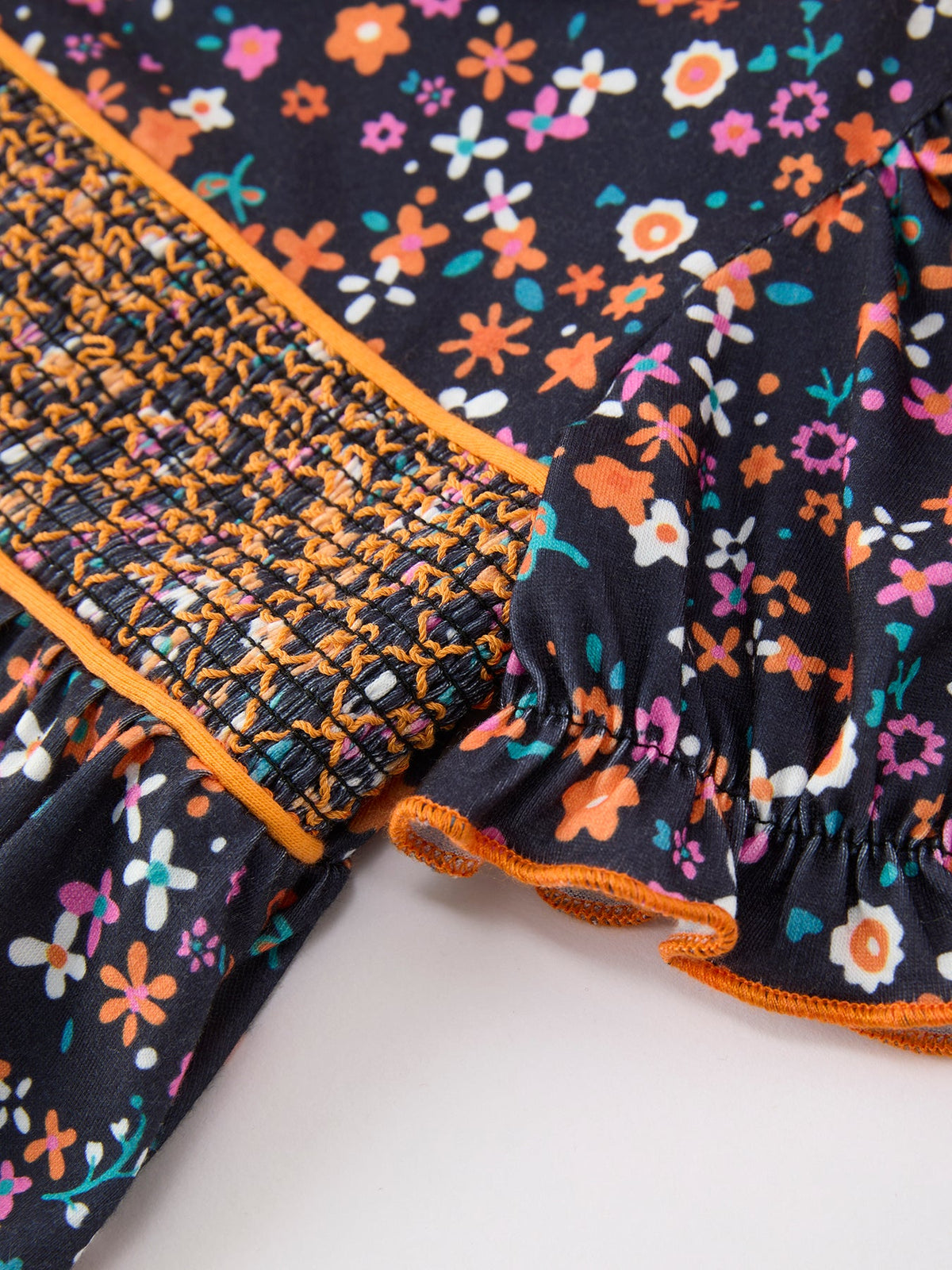Rylee Faith Designs - Fall Orange Floral Baby Bubble - alternate view 3