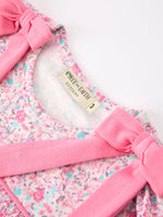 Rylee Faith Designs - Pink Bow Smocked Floral Girl Dress - alternate view 5