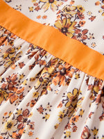 Rylee Faith Designs - Fall Orange Floral Girl Dress Petals Collar - alternate view 3