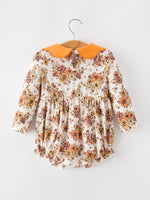 Rylee Faith Designs - Fall Orange Floral Baby Bubble Petals Collar - alternate view 2