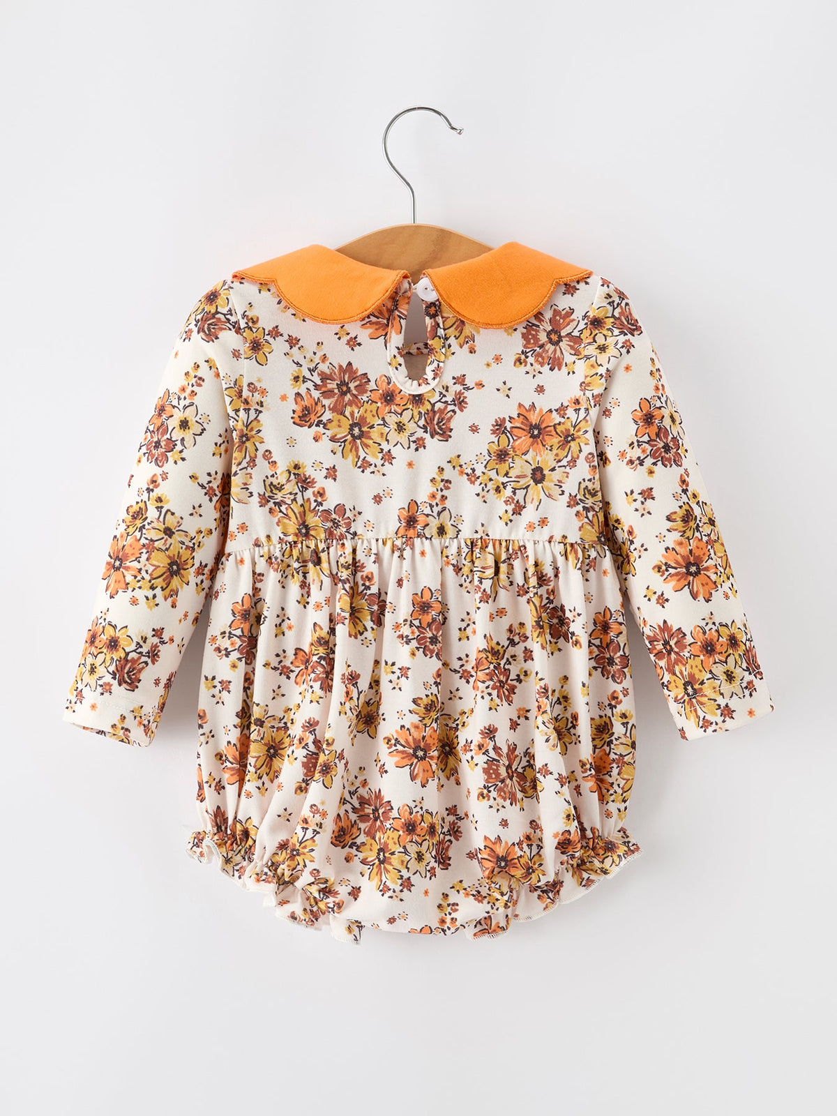 Rylee Faith Designs - Fall Orange Floral Baby Bubble Petals Collar - alternate view 2