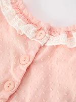 Rylee Faith Designs - Western Horse Embroidery Girls Romper Lace Petals Collar Puff Sleeve - alternate view 10