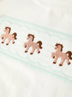 Rylee Faith Designs - Western Horse Embroidery Boys Set T Shirt Pants Outfit - alternate view 4